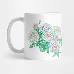 White roses pastel artwork Mug